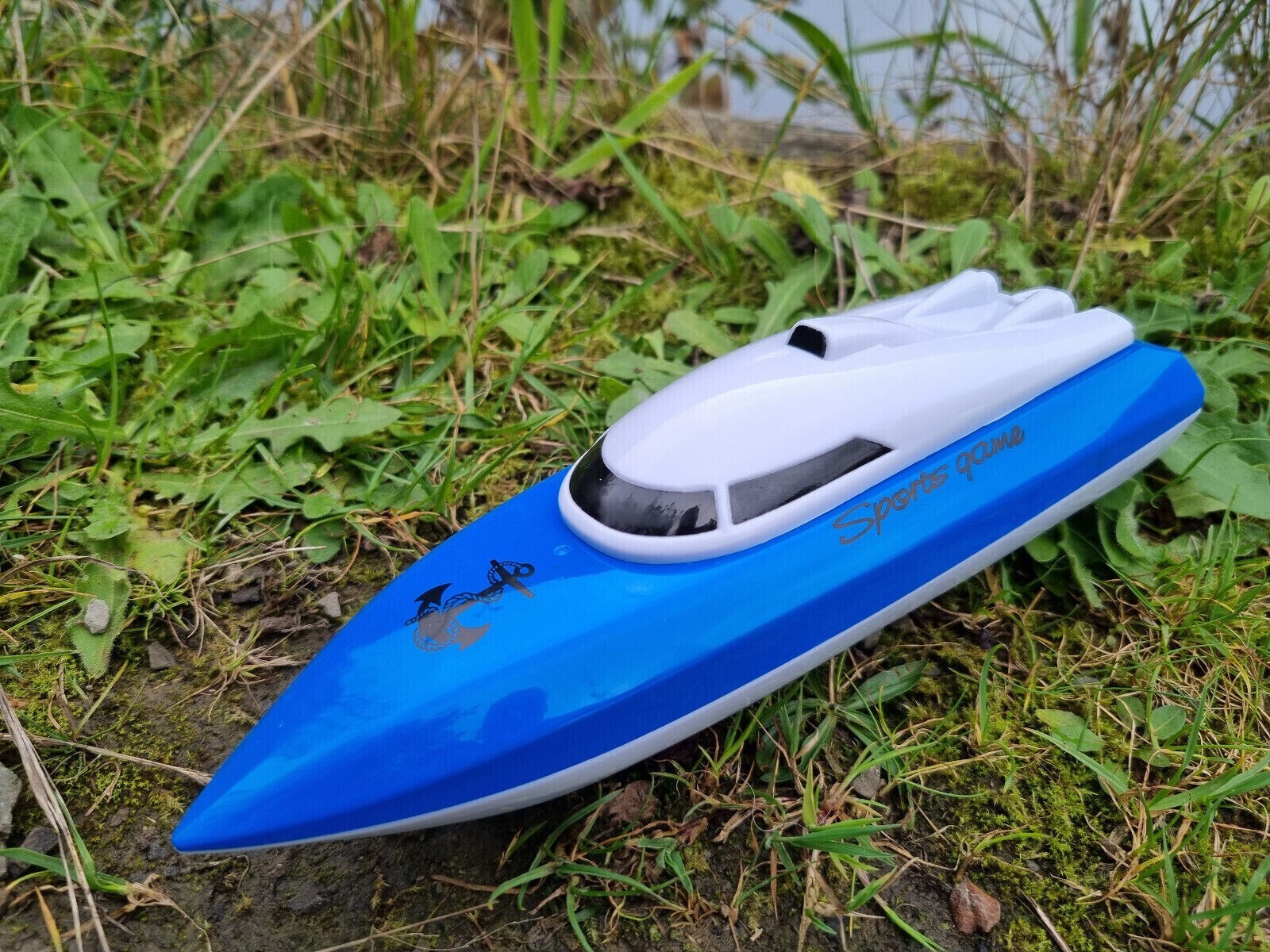 High Speed BLUE Boat DUAL MOTOR Radio Remote Control RC Boat 2.4G Rechargeable