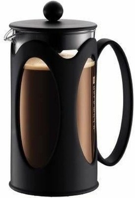 Bodum Kenya Kaffeebereiter 1l 8 Tassen French Press Glas Edelstahl Kanne Kaffe