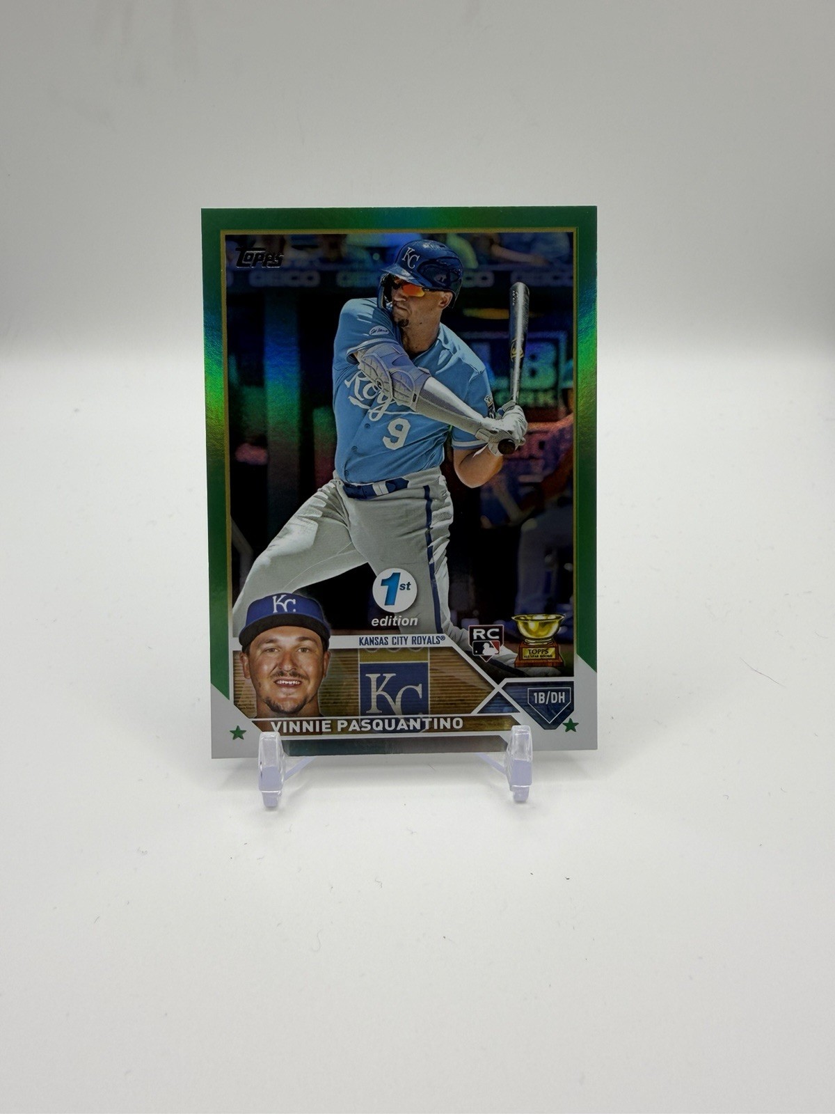 2023 Topps 1st Edition Vinnie Pasquantino Green Foil SP /150 RC #302 Royals