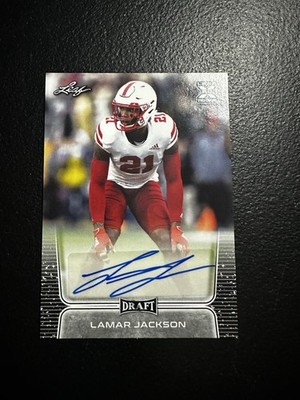 Lamar Jackson 2020 Leaf Draft Rookie Auto BA-LJ1 RC Autograph