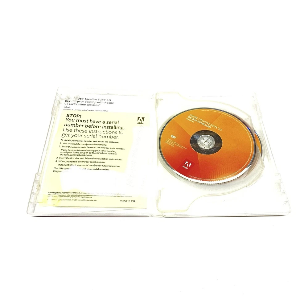 Adobe Creative Suite 5.5 Design Standard Student And Teacher Windows W/ Serial # - Image 4 of 4