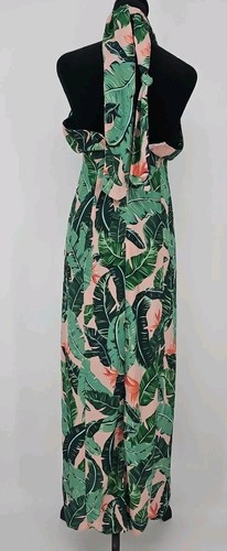 Show Me Your Mumu x Barbie Millie Maxi Dress Small Pink Tropical Palm Dress - Picture 5 of 7