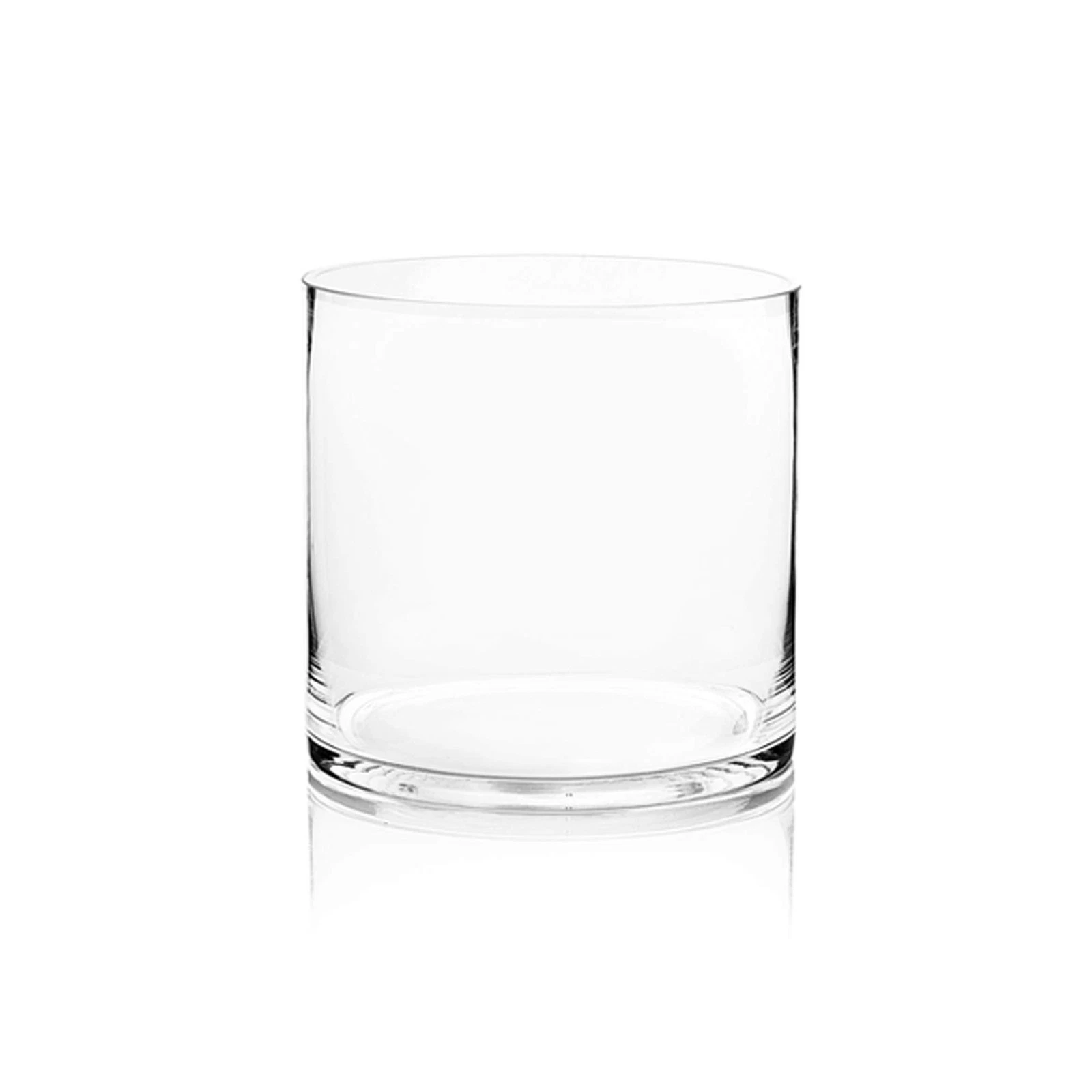WGV Cylinder Vase, Width 8", Height 8", Clear Wide Large Diameter Flower Glas