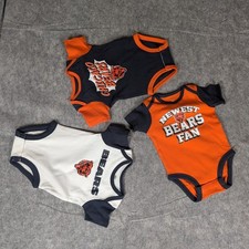 NFL Team Apparel Chicago Bears Baby Bodysuit 12M Navy Orange