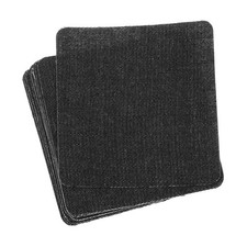 10Pcs Fabric Patch Iron-on Patches Black 3"x3" for Clothes