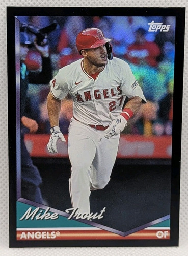 2024 Topps Archives - 1994 Topps Black Foilboard #217 Mike Trout