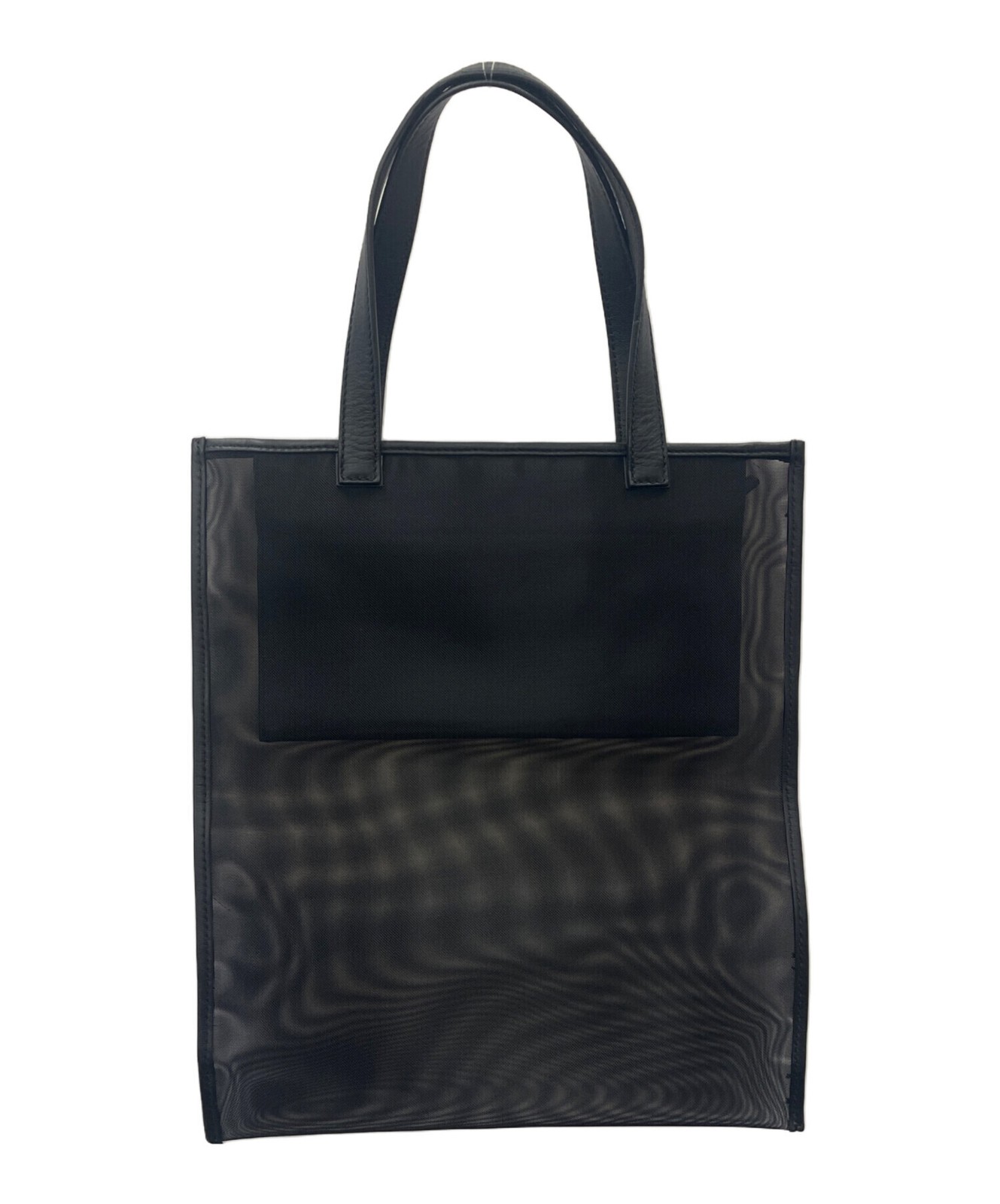 JIL SANDER NAVY Tote bag Mesh Black Authentic From Japan