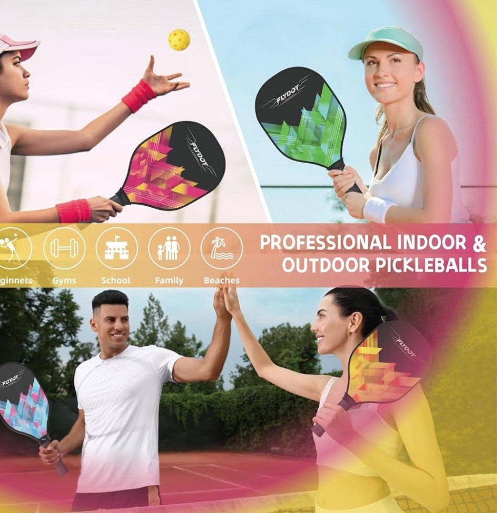 Best USAPA Approved Pickleball Paddles Set of 4 with Balls