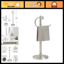 Stylish Hand Towel Holder Stand, Bathroom Towel Rack, Brushed Nickel Finish