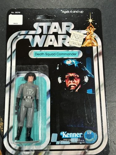 Star Wars Vintage Death Squad Commander on an unpunched 12 back card MOC 1977