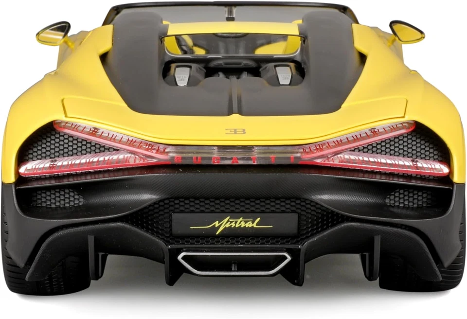 B Bugatti W16 Mistral, Scala 1:18, Modellino Diecast Con Cofano E Portiere Aprib - Immagine 4 di 4