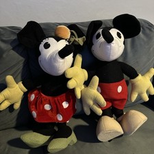 Disney Store Original Exclusive Mickey  Minnie Mouse Retro 18" Plush
