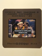 1985 Stevie Ray Vaughan, Johnny Copeland Montreux Jazz Festival PHOTO 35MM SLIDE