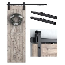5 FT Sliding Barn Door Soft Close Hardware Kit - 5 ft-10 ft, Smoothly and Qui...