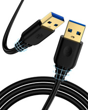 USB A to USB A Cable 6FT, USB 3.0 Type A to A Male Cable Double Sided USB Cord f