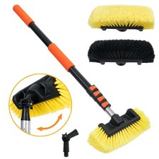 16FT Car Wash Brush with Long Handle Telescoping Extension Pole Angle Adapter...