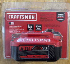 Craftsman V20 Lithium Ion Battery 4.0Ah CMCB204 ... FREE S H 