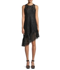 Nanette Lepore Womens Mata Hari Asymmetrical Dress