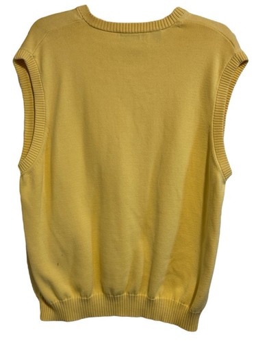 Vintage Pringle of Scotland Pima Cotton Sweater Vest Sz Large Yellow - Picture 6 of 7