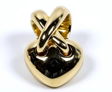 Chaumet Liens Heart 18k Yellow Gold Cross Pendant Top Necklace Charm Gift Polish