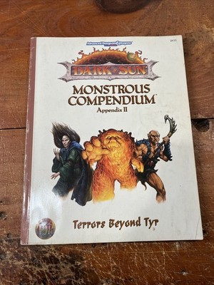Vtg AD&D Dark Sun Monstrous Compendium Appendix II Terrors Beyond Tyr