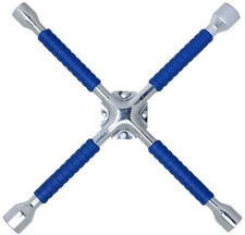 16 Heavy Duty 4-way Lug Wrench Non-slip Tire Iron Tool For Cars