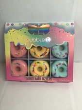 Image of bubble t donut bath fizzers pk of 6x60g gift set