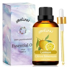 Yethious Lemon Essential Oil - Pure 100ML for Diffuser, Skincare, Hair, Perfume,