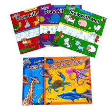 Little Artist Drawing Book Bundle of 5 Draw With Me and Drawing I Can Draw That image