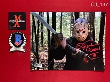 CJ C.J. Graham signed Friday the 13th 8x10 photo Jason Voorhees Beckett COA