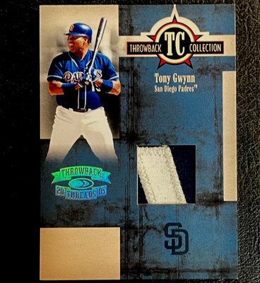 2005 Donruss Throwback Threads Tony Gwynn Game-Worn Patch #19/25 Tony's Jersey #