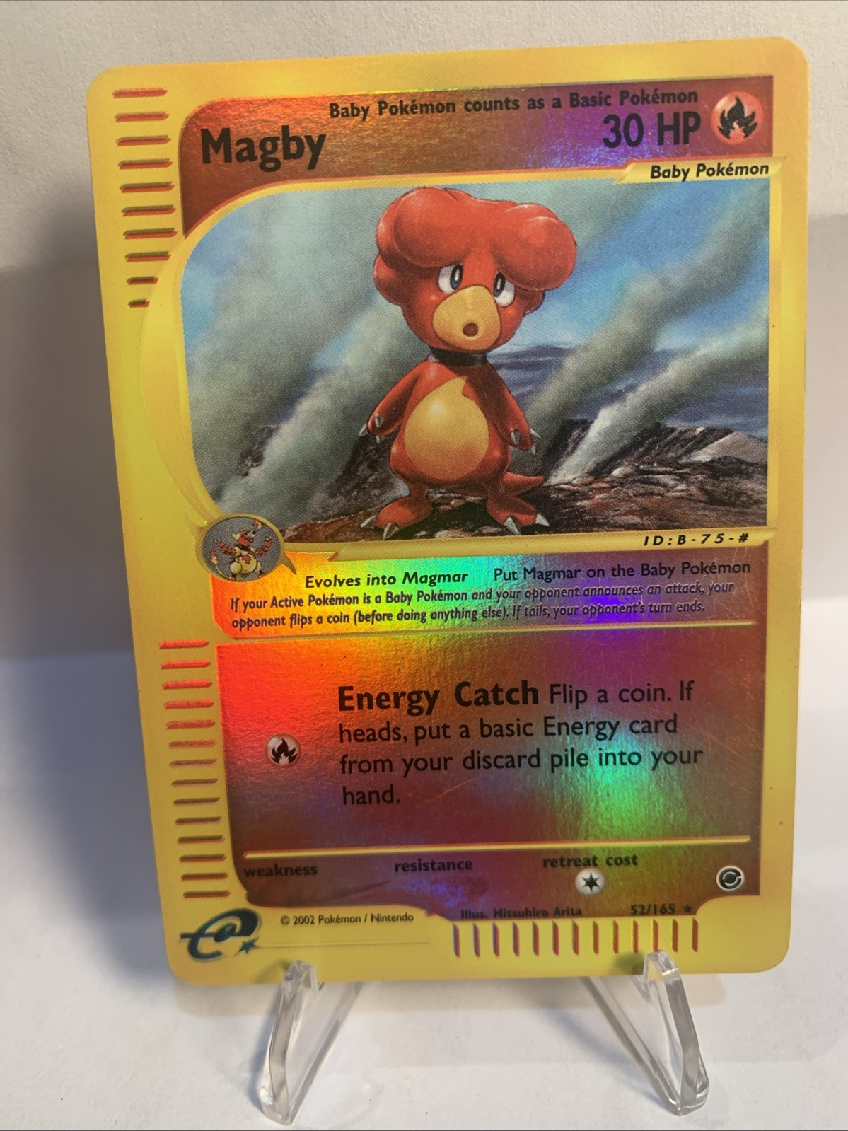 Magby 52/165 Reverse Holo - Pokemon TCG Expedition Base Set NM