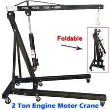 2 Ton Heavy Duty Hydraulic Folding Engine Motor Crane Stand Hoist Lift Jack UK