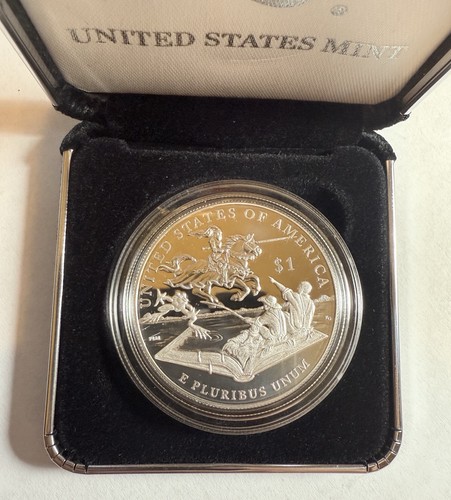 2016-P $1 Proof Mark Twain Commemorative Silver Dollar Coin W/Mint Box & COA - Picture 2 of 5