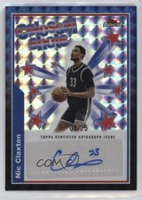 2024 Finest Colossal Shots Black Geometric Refractor 8/25 Nic Claxton Auto 16v5