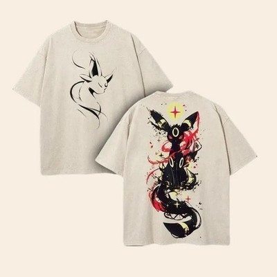 Umbreon Pokemon Anime T Shirt Vintage Graphic Tee Unisex Cotton Top Gift