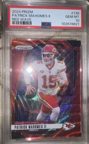 2024 PANINI PRIZM PATRICK MAHOMES 16/149 RED WAVE PSA 10 🔥
