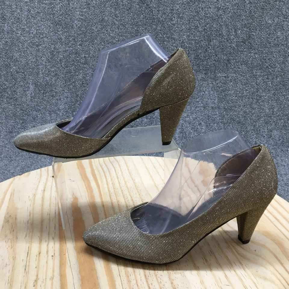 Vestido Angelina CL by Laundry Pumps Mujer 9.5M Dorado Brillo Tacón Alto Punta Foto 2 de 4