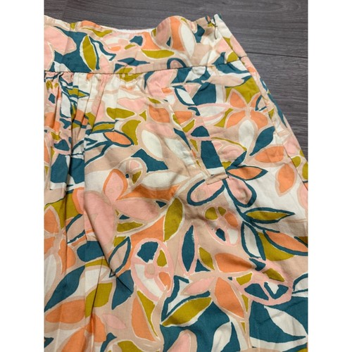 J. Crew Skirt Size 8 Multicolor Floral A-Line Pockets Brunch Shower Outfit - Picture 4 of 8