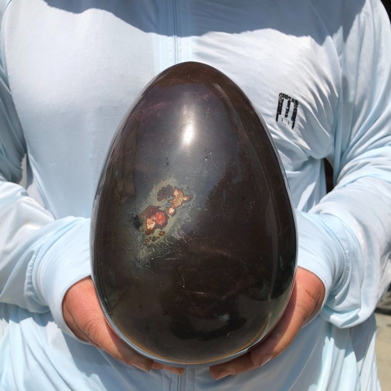 8.89LB Natural Ocean stone quartz Crystal egg Mineral Specimen Healing