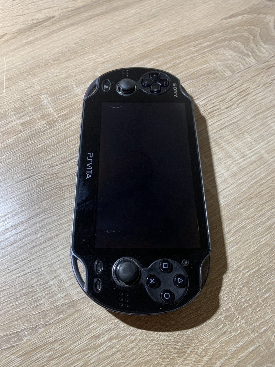 9321 PlayStation PS Vita PCH-1100 Crystal Black Very Good TESTED