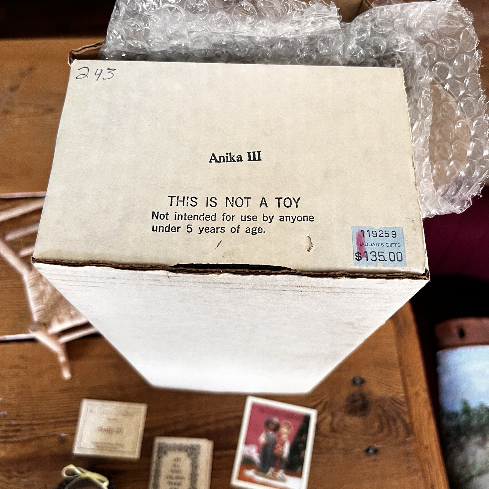 All Gods Children Doll Anika African American Girl 9" Jointed,Chair Original Box