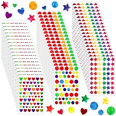 Pegatinas de estrellas para niños, pequeñas pegatinas holográficas brillantes