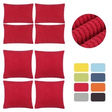 Set of 4 Corduroy Waist Throw Pillow Case Cushion Covers Home Sofa Bed