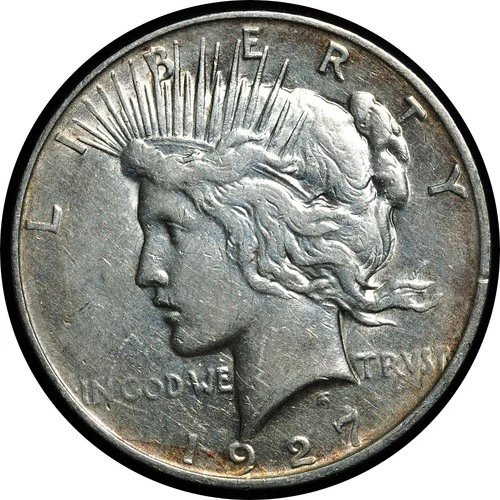 1927-D Peace Dollar Lightly Cleaned Choice AU