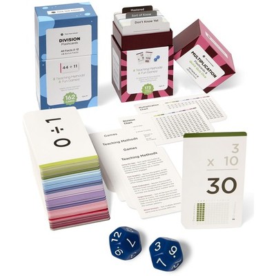 335 Multiplication & Division Flash Cards (Award Winning) 1 Fact Per Card wit...