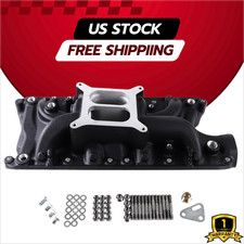 Dual Plane Air-gap Intake Manifold For Small Block Ford Sbf 260 289 302 Black Dual Plane Air-gap Intake Manifold For Small Block Ford Sbf 260 289 302 Black