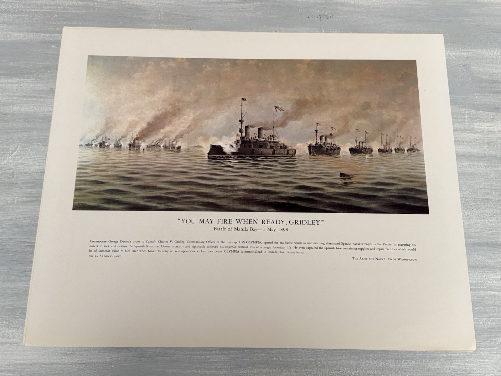 Battle of Manila Bay 1898 US NAVY Photo Print 20" X 16"