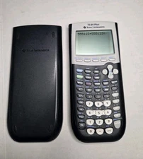 Texas Instruments TI-84 Plus Calculator Gray And Silver Tested Works No Cord