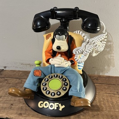 VINTAGE Goofy's Telemania Walt DISNEY Animated Corded Telephone Phone MINT
